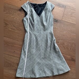 White House Black Market Black and Gray plaid Mini Dress